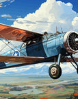 Papier Peint Rétro - Aviation Vintage