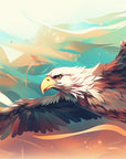 Papier Peint Oiseaux & Rapaces - Aigle Peint Coloré