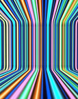 Papier Peint Abstrait - Lignes Ondulantes Multicolores