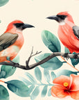 Papier Peint Oiseaux & Rapaces - Vintage Fleuri