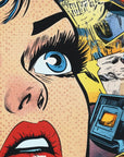 Papier Peint Pop Art - Visage Comic Coloré