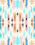 Papier Peint Géométrique - Motif Pastel Turquoise et Rose