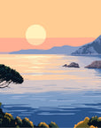 Papier Peint Paysage - Lac Coucher de Soleil