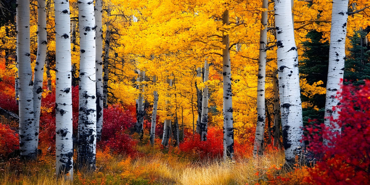 Papier Peint Forêt - Automne Coloré