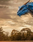 Papier Peint Fantastique - Dragon Bleu au Coucher de Soleil