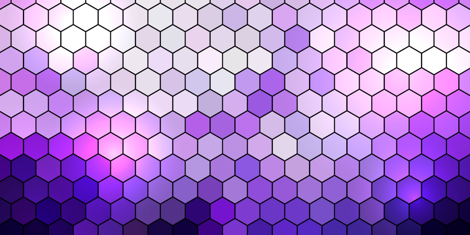 Papier Peint Géométrique - Hexagones Violet Dégradé