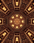 Papier Peint Abstrait - Mandala Doré