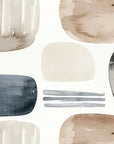 Papier Peint Abstrait - Formes Arrondies Pastel