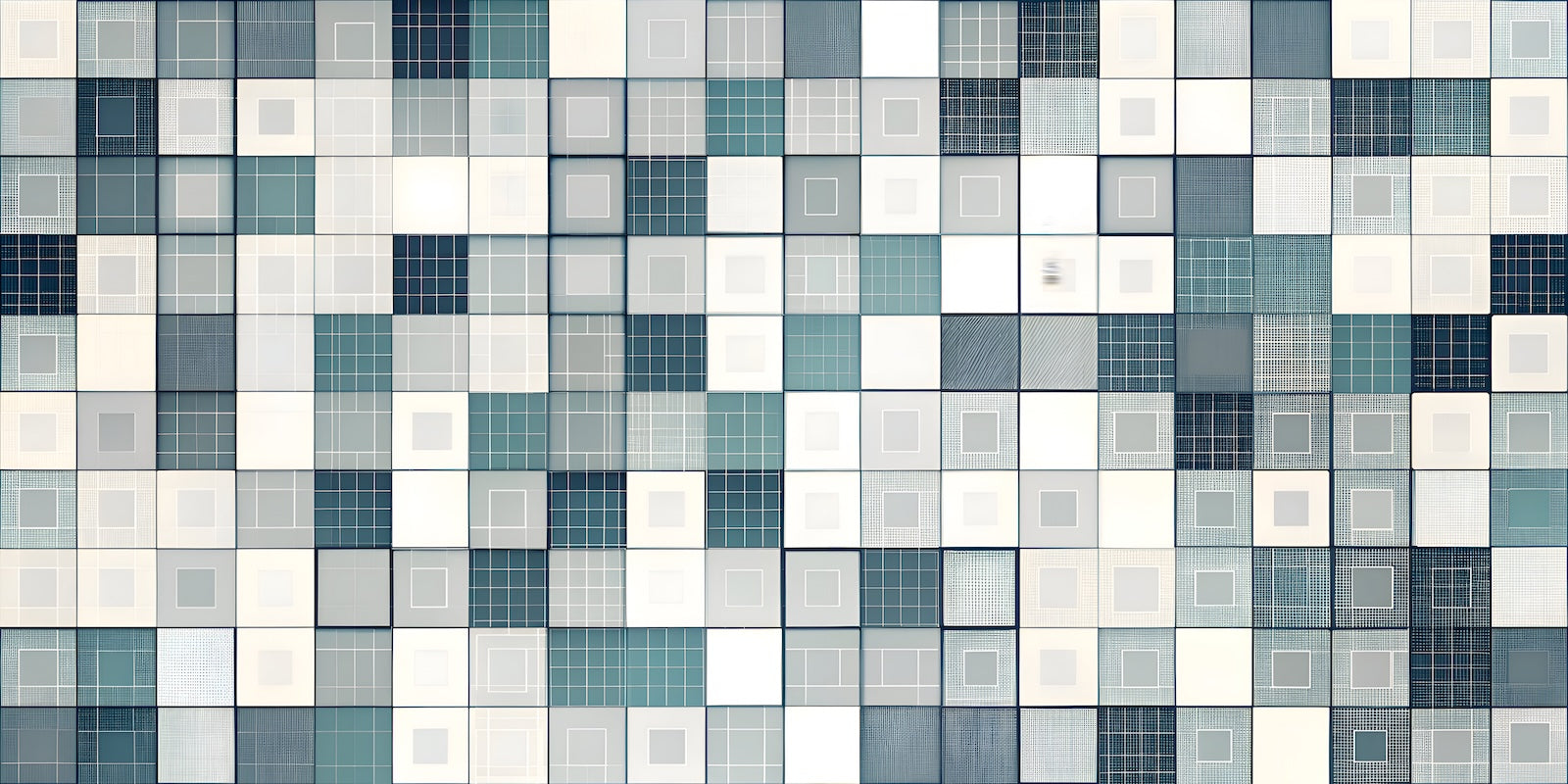 Papier Peint Géométrique - Mosaïque Carrés