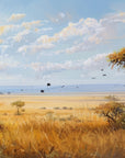 Papier Peint Animaux - Girafe dans la Savane