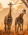 Papier Peint Animaux - Trio de Girafes