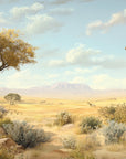 Papier Peint Paysage - Savane Dorée