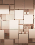 Papier Peint Géométrique - Carrés 3D Beige