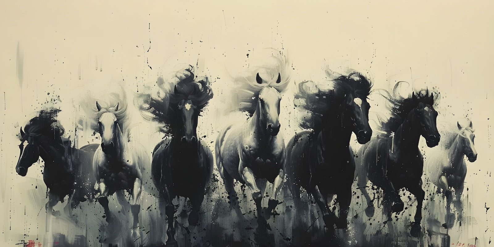 Papier Peint Animaux - Chevaux au Galop