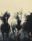 Papier Peint Animaux - Chevaux au Galop