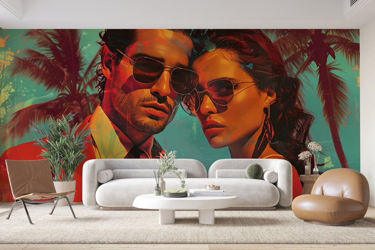Papier peint 672 - mockup chambre