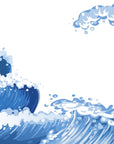 Papier Peint Japonais - Grande Vague Bleue
