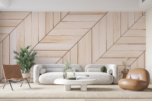 Papier Peint Géométrique - Chevron Moderne