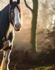 Papier Peint Animaux - Cheval dans la Forêt Sombre