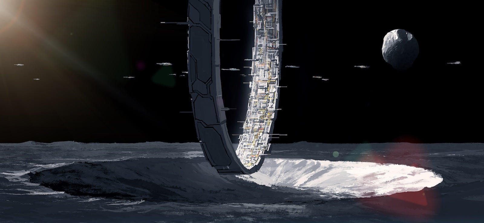 Papier Peint Espace - Tornade Lunaire Abstraite