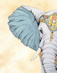Papier Peint Animaux - Éléphant Coloré