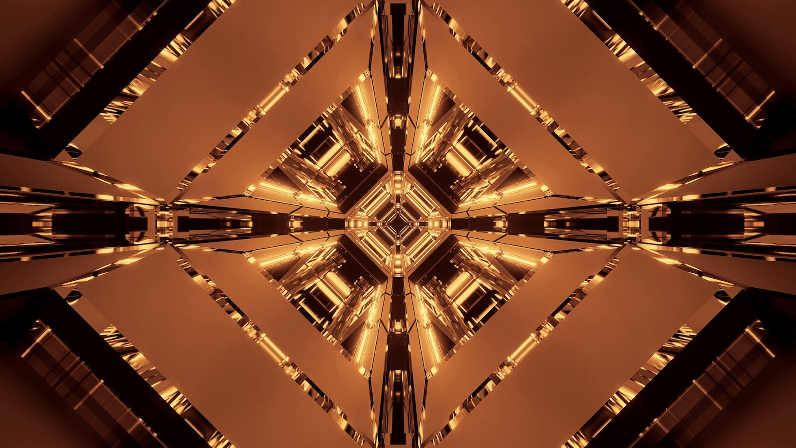 Papier Peint Géométrique - Mandala Brun