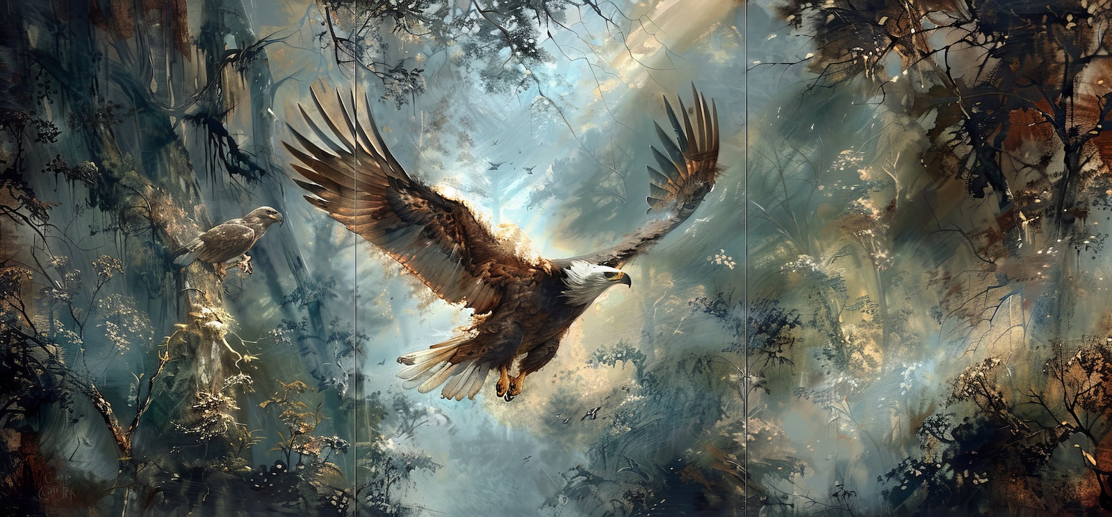 Papier Peint Oiseaux & Rapaces - Aigle Sombre
