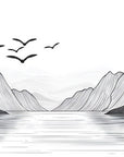 Papier Peint Montagne - Blanc Épuré