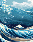 Papier Peint Japonais - Grande Vague
