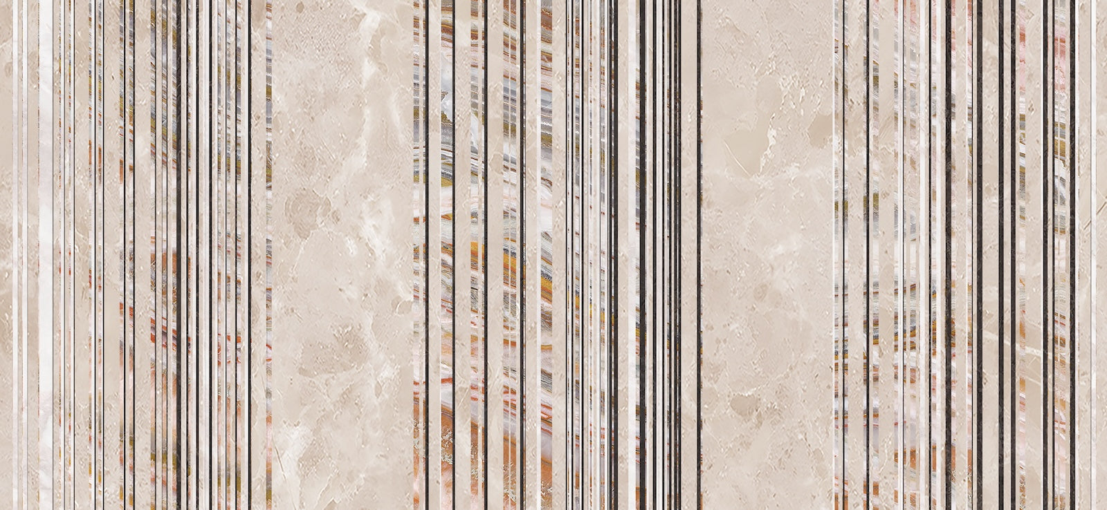 Papier Peint Texturé - Rayures Beige Verticales