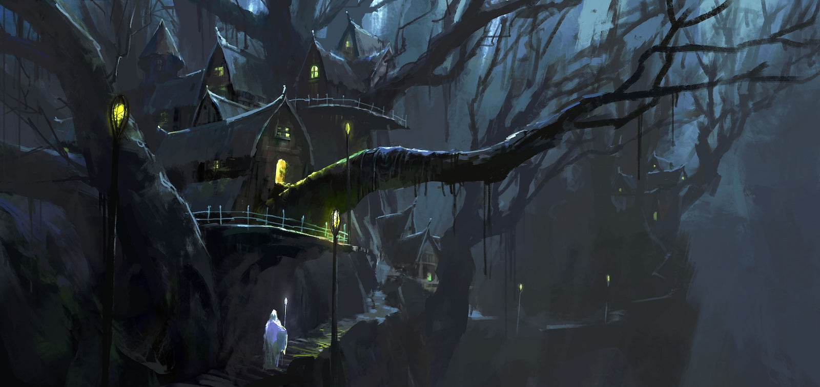 Papier Peint Fantastique - Forêt Mystique Lumineuse