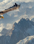 Papier Peint Oiseaux & Rapaces - Aigle au-dessus des Montagnes