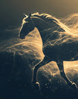 Papier Peint Animaux - Cheval Sombre Galop