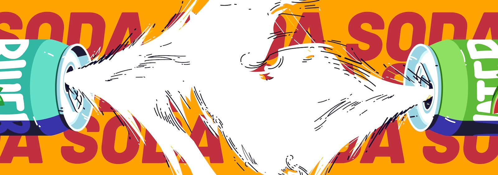 Papier Peint Pop Art - Explosion Soda