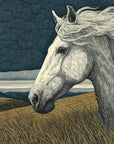 Papier Peint Animaux - Cheval Blanc