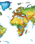 Papier Peint Carte du Monde - Colorée Pop