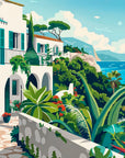 Papier Peint Paysage - Ville Bord de Mer