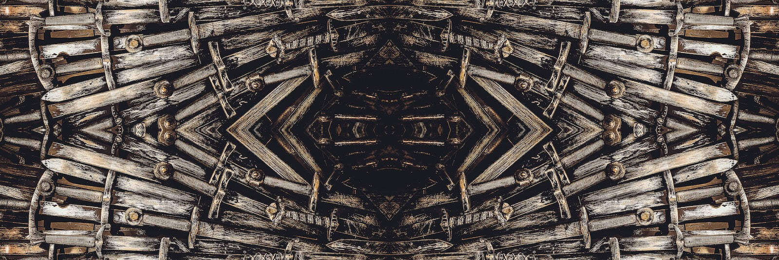 Papier Peint Abstrait - Motif Géométrique Noir et Beige