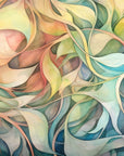 Papier Peint Floral - Feuillage Pastel Entrelacé