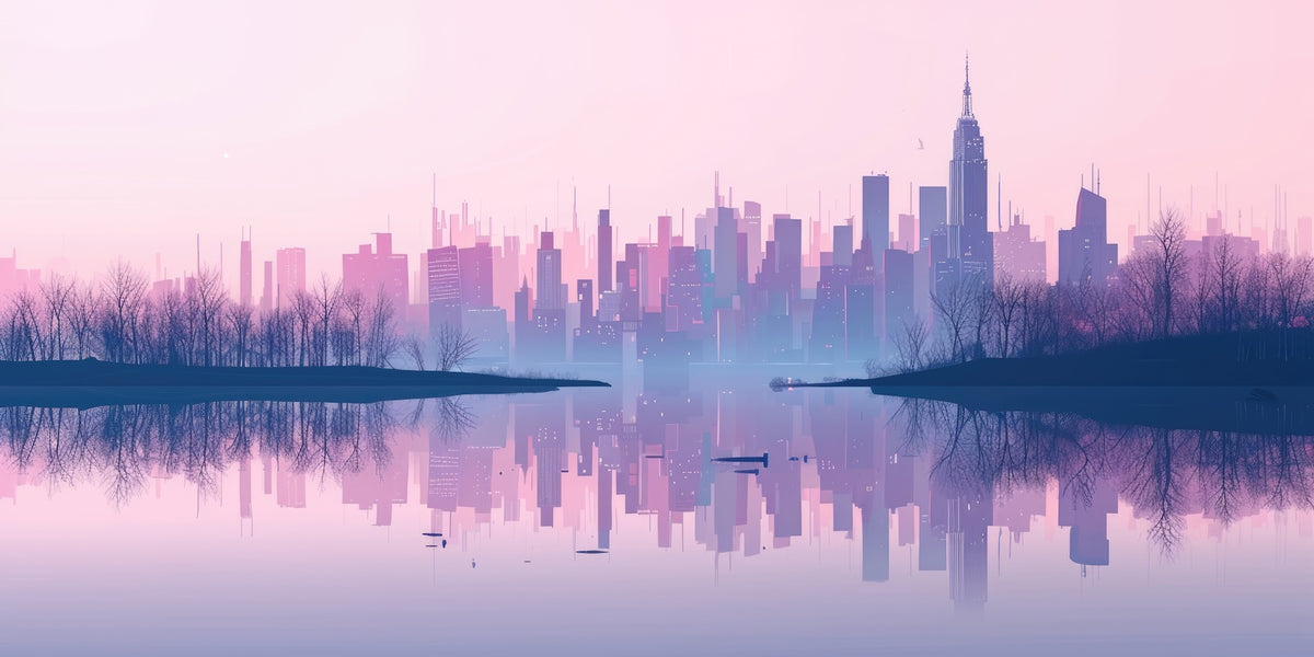 Landscape Wallpaper - Pink and Purple Skyline