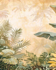Tropical Wallpaper - Golden Painted Foliage