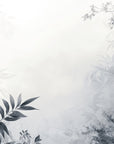 Papier Peint Tropical Noir et Blanc - Jungle Brumeuse
