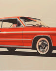 Papier Peint Voitures Américaines - Cabriolet Rouge Vintage