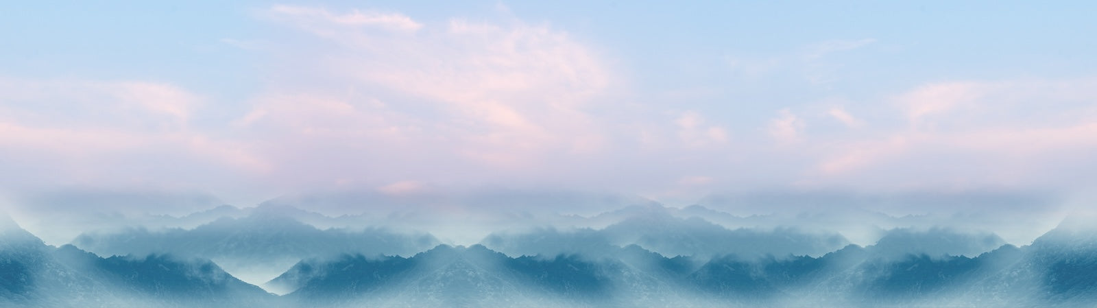Papier Peint Ciels - Nuages Pastel Roses et Bleus