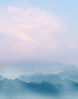 Papier Peint Ciels - Nuages Pastel Roses et Bleus