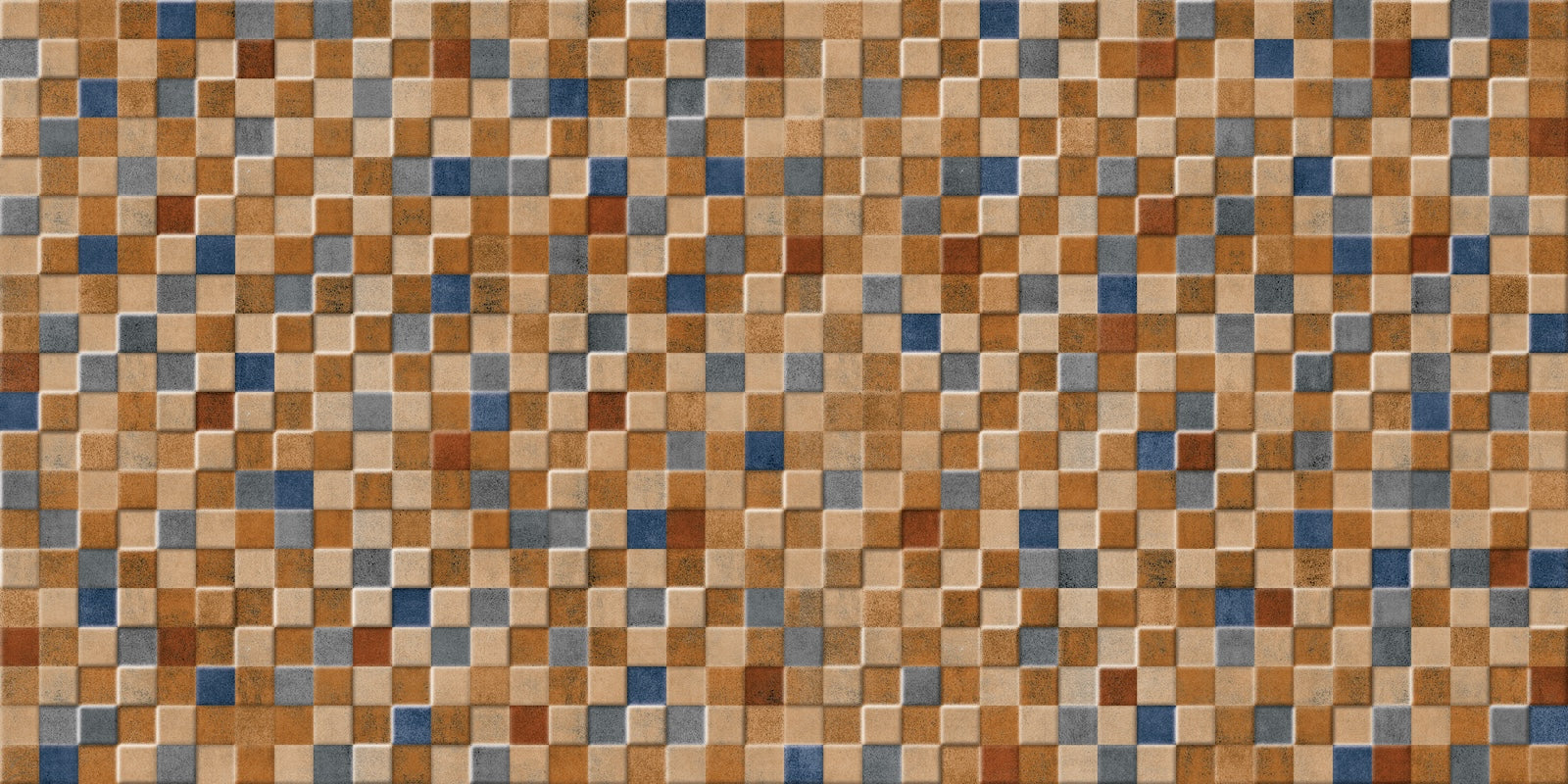 Papier Peint Géométrique - Pois Orange et Bleu