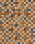 Papier Peint Géométrique - Pois Orange et Bleu