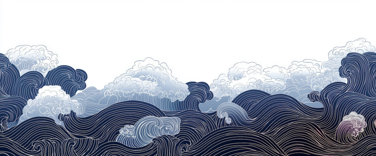 Papier Peint Ciels - Nuages Sombres et Blancs