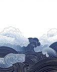 Papier Peint Ciels - Nuages Sombres et Blancs
