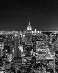 Papier Peint Noir et Blanc - Skyline Nocturne